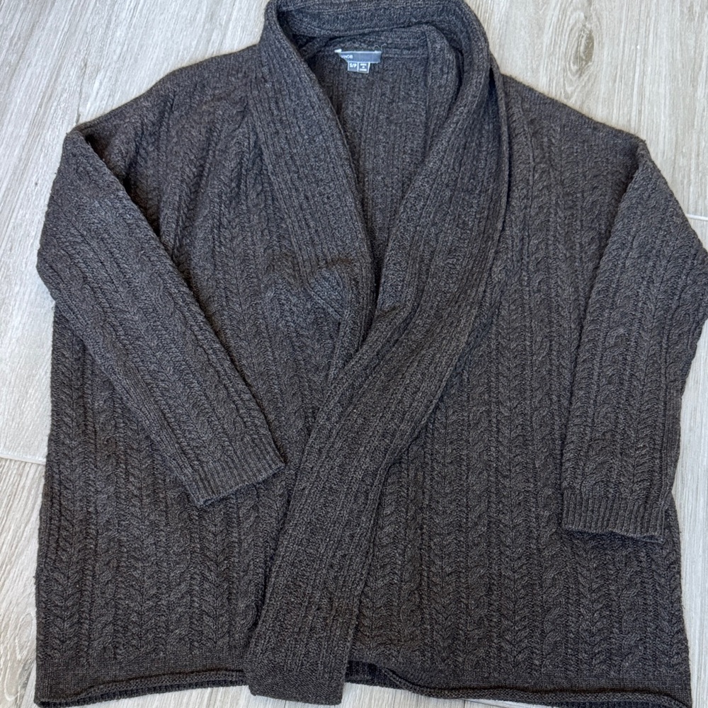 Vince open sweater shawl collar